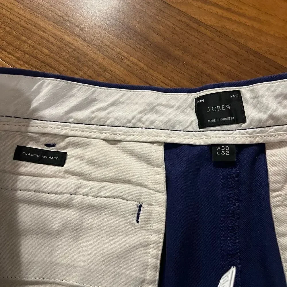 J Crew Classic Relaxed mens trousers size 38x32